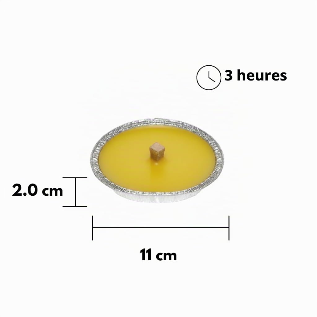 Lot de 80 torchons en aluminium à la citronnelle – Ø 11 cm – Durée 2,5 Heures | Citronnelle de Java – Anti-moustiques et insectes – Cereria Di Giorgio