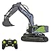 Produktbild deguojilvxingshe HUINA 1593 1:14 22CH 2.4G RC Bagger Modell mit LED-Licht und Soundeffekt, ferngesteuertes Fahrzeugmodell (stufenlos drehbare Kabine)