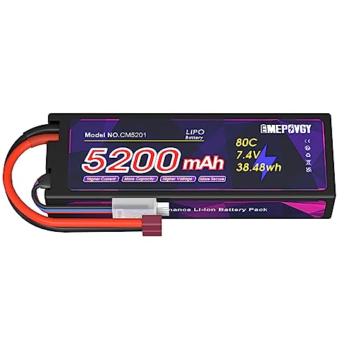 Amazon.co.jp: 7.4V リポバッテリー 5200mAh 80C 2S Lipo 電池 大容量