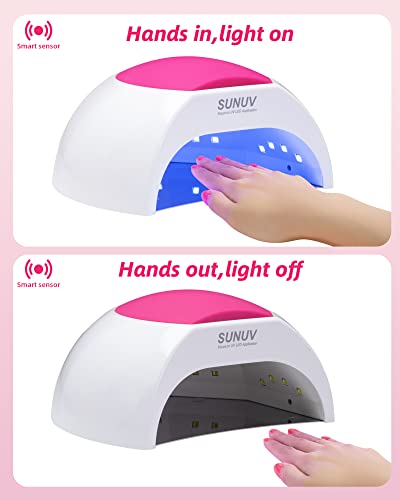 Sunuv Uv Led Nail Lamp, 48W, Gel Uv Nail Lamp, Gel Nail Light, Nail Dryer For Nails With 4 Timer Setting Sensor For Home Salon #TOP4