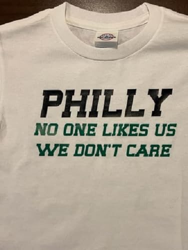 Funny Philly Little Philadelphia Sports Fan Toddler Boys Girls Kids Youth Shirt no on Likes us we Don't Care White3