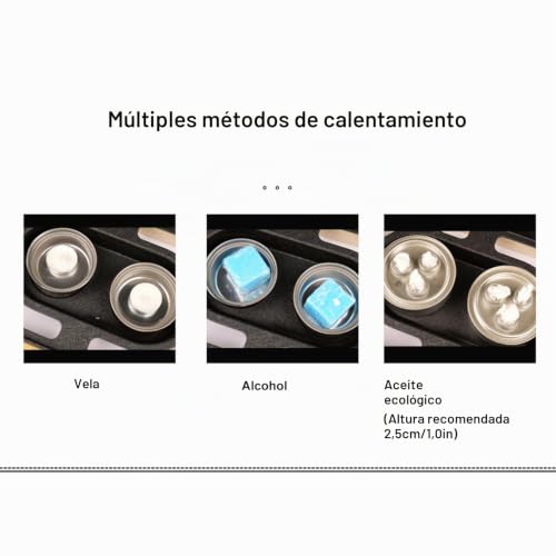 Miniatura 5 de Parrilla De Carbón, Parrilla Portátil Ligera Sin Humo, Parrilla De Mesa, Estufa De Alcohol, Parrilla Interior Con Bandeja De Parrilla Extraíble De 10,6 X 7,9 Pulgadas, Base De