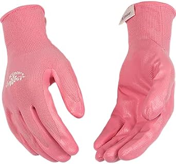 Womens Pink Coated Gloves
