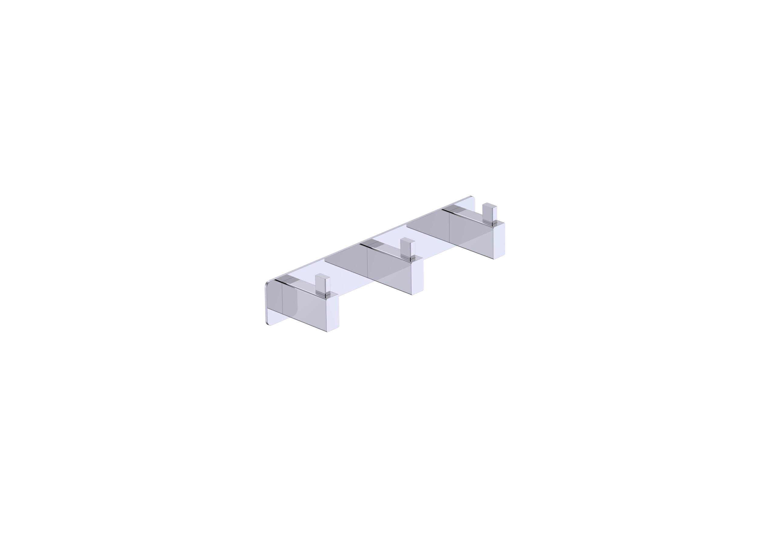 IMEX - Percha Triple Baño Adhesiva sin Taladro | Colgador de Toallas para la Ducha | Accesorio de Cuarto de Baño Resistente a Humedad y Corrosión | Doble Sistema de Fijación (Atornillado o Pegado)