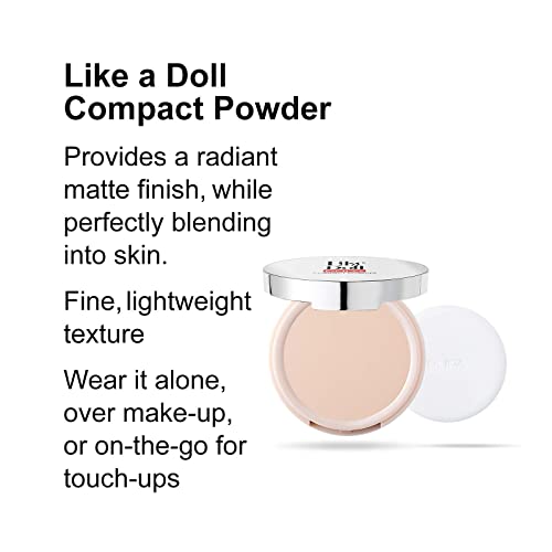 Pupa Milano Like A Doll Compact Powder - Creamy, Radiant Pressed Formula - Conceal And Blur Imperfections - Buildable Coverage Delivers Perfect Finishing Touch Of Color - 002 Sublime Nude - 0.07 Oz #TOP1