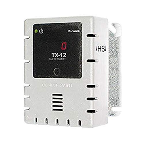 Macurco TX-12-HS White Hydrogen Sulfide H2S (Line Voltage) Fixed Gas Detector Controller Transducer with White Housing