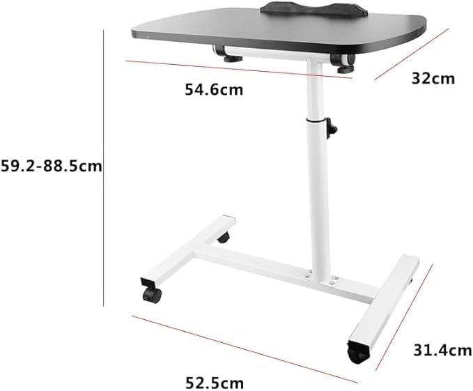 Table de lit à roulettes en C : la solution pour travailler confortablement sans bureau fixe - 3