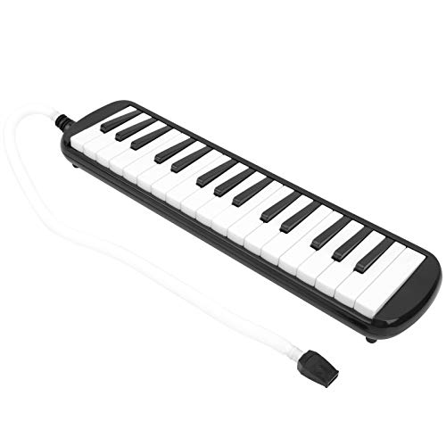 32 tasti di pianoforte Tubo Melodica Pianica Tubo flessibile lungo Melodica con borsa per il trasporto del cannello per bocchino(Nero) strumento a fiato Strumenti Da Gioco