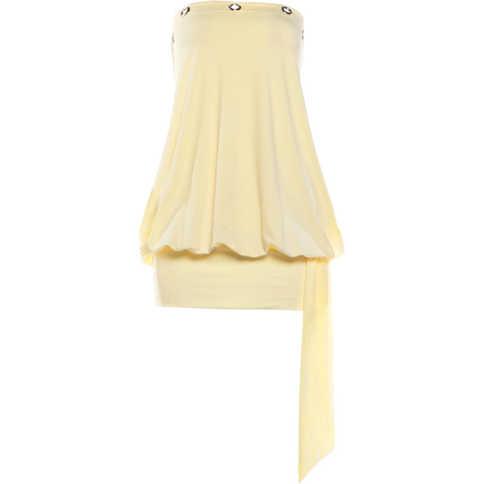 Robe slim fit jaune pour sublimer la silhouette sans bretelles inconfortables