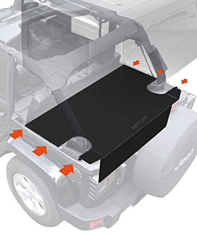 Image of GPCA Cargo Cover for Jeep Wrangler 2007-2018, JK 4-Door Soft /Hard Top