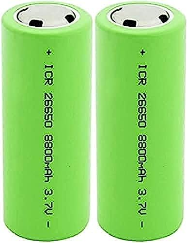 3.7V 8800mAh 26650 Paquete De Batería Recargable Industrial Adecuado para Batería De Linterna 2 Piezas
