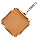 Ayesha Curry Home Collection Nonstick Square Griddle / Grill Pan - 11 Inch, Brown Sugar