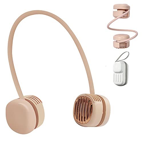 首掛け扇風機 羽根なし 携帯扇風機 収納ケース付きの首掛け扇風機 USBファン 2000mAhバッテリー 3段階風力調節 静音 角度調整自由自在 長時間使用 両手解放 軽量 小型 強力 持ち運び便利 自宅/通勤/通学/スポーツ/運動/レジャー/試合観戦/旅行 冷却 熱中症対策/プレゼント