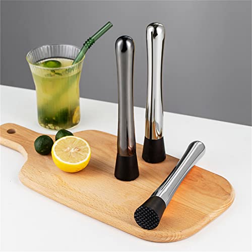 Infantly Bright Stainless Steel Cocktail Muddlers With Grooved Nylon Head, Professional Bar Accessories - Create Delicious Fruit Based Drinks #TOP3