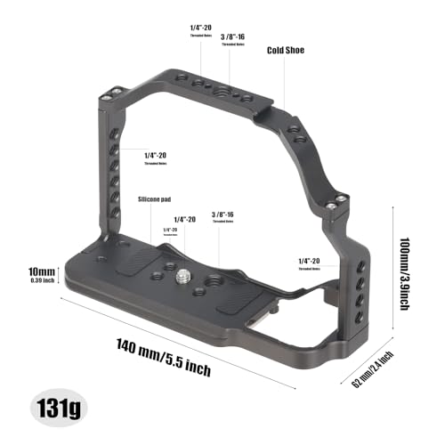 Cage FOTGA en alliage d'aluminium pour Nikon Z50 avec poignée supérieure ergonomique