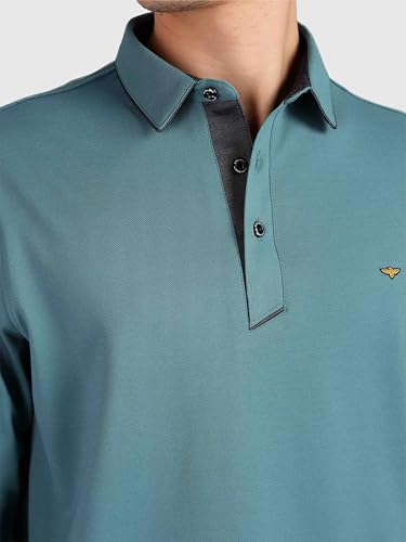 Image of STELLERS Men's Full Sleeve Polo T-Shirt | Premium Cotton | streatchable | Enzyme bio Washed | Feather Touch Feel | Sustainable