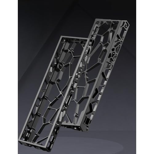 「FLYKING」もちいられるH60 アルミニウム陽極酸化処理スカルプトケース ウーティング / MAD60/WIN60 磁気軸キーボード改装用 (ブラック)