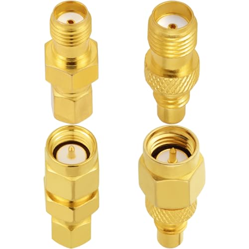 Kit adaptadores SMA a SMC 50 Ohm 4 piezas miniatura 4