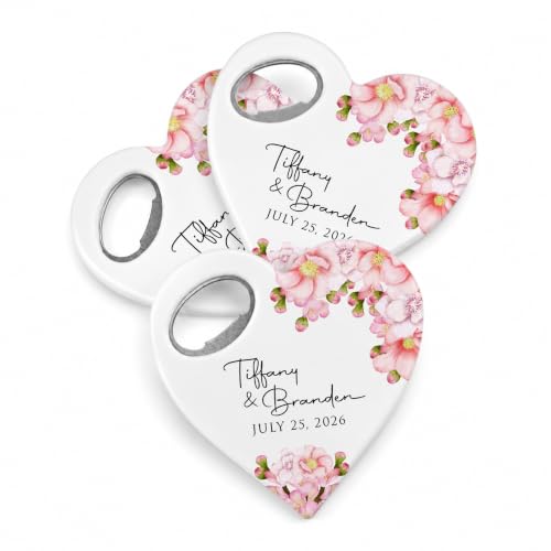 Personalized Wedding Favor Bottle Opener Magnet