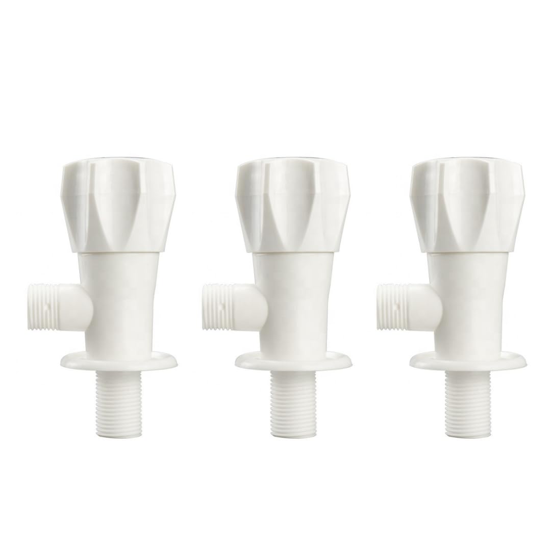 BATHBLISS PVC Plastic Angle Valve Taps for Bathroom/Washbasin (Pack of 3) (B0D8Z2Y7XD) Amazon Price History, Amazon Price Tracker