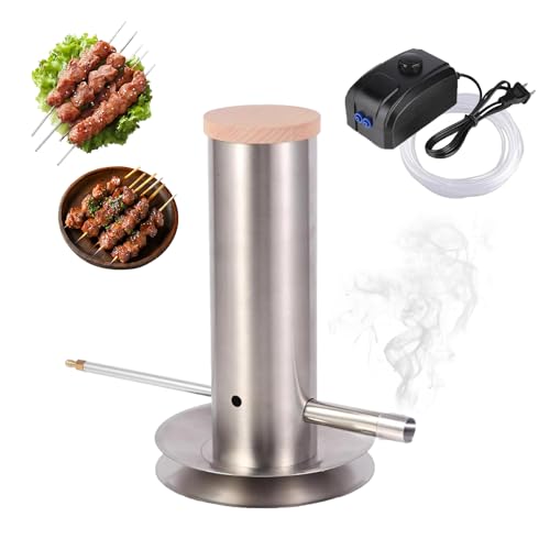 Kaltrauchgenerator aus Edelstahl mit Pumpe & 27 cm Schlauch – Kaltrauchbox für Fleisch, Fisch, Käse, Grill & Räucherofen
