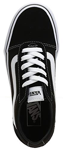 Vans Women’s Ward Suede/Canvas Low-Top Sneakers, Black ((Suede/Canvas) Black/White Iju), 3 UK