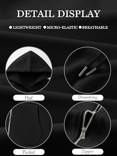 Kelxjia Y2K Zip Up Hoodie Black Medium - Image 7