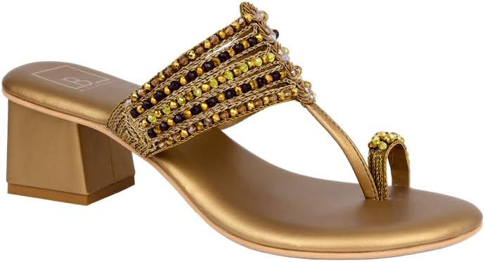 B BLUE BEAUTYBLUE BEAUTY Women Sequins Block Heels Fashion Sandals for Women & Girls latest Collection & stylish Comfortable.