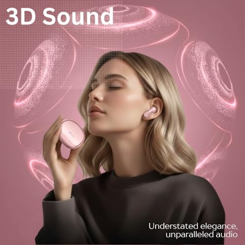 Image of inear Launch Juke Buds Pro3 TWS Wireless Earbuds with 10mm Drivers, 60H Playback, 42dB ANC, 3D Spatial Audio, 47ms Low Latency, Dual Device Connectivity, Bluetooth Earbuds | Pink