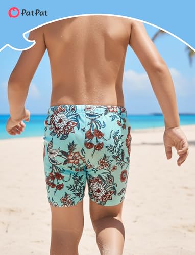 Image of PATPAT Family Matching Swimsuits Two Piece Hawaiian Tropical Beach Bikini and Swim Trunks Set Mommy and Me Bathing Suits