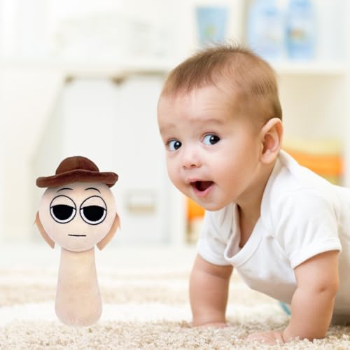 Image of Customized Text Brown Hat Sprunki Plush Toys