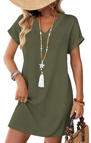 Spring Dresses for Women 2026 Boho Summer Cruise Outfits Beach Vacation Clothes Midi Hawaiian Dresses with Pockets Sleeveless Sundress Business Casual Tropical Resort Wear Travel Holiday L at Amazon Women’s Clothing store - view 3