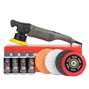 Chemical Guys BUF_501X 10FX Random Orbital Polisher, Pads, Polishes & Compounds Kit – 9 Items