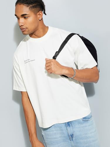 Max URB_N Men Back Graphic Printed T-Shirt (Ecru_L) - Image 4