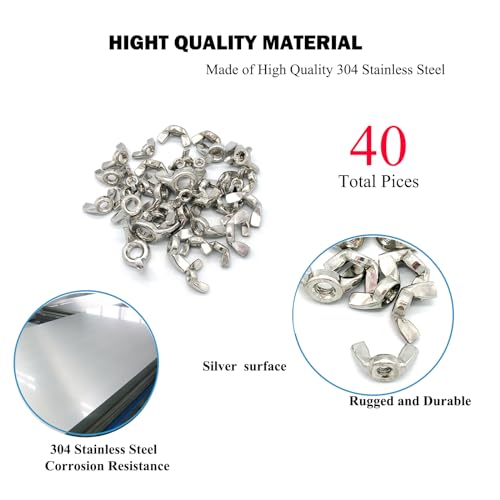 image for Yoliko 40 Pcs 4 Sizes 3/8,5/16