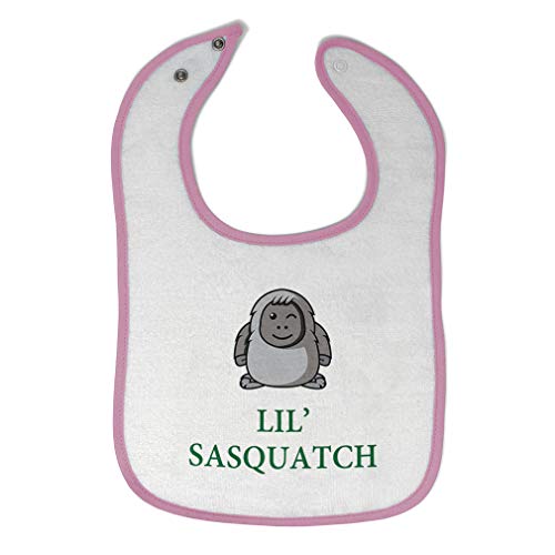 Toddler & Baby Bibs Burp Cloths Animals Lil' Sasquatch Cotton Baby Items for Baby Girl & Boy White Soft Pink Design Only
