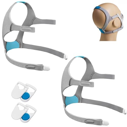 2-Pack Replacement Headgear Strap for N20 Nasal Pillow CPAP Mask LALASTAR CPAP Headgear Compatible with N20 Adjustable Headband with Clips Medium Size