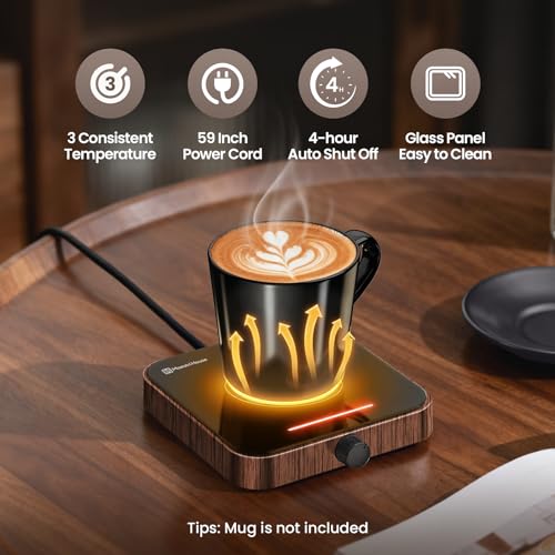 image for Maestri House Mug Warmer, Electric Coffee Cup Warmer for Desk with 3-T