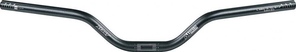 Humpert Lenkerb?gel Riser-Bar 25.4 XtasY Alu, schwarz/matt, 700 mm brt. - Radsport Komponenten & Teile