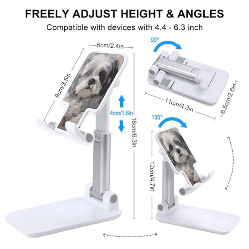 Support de téléphone portable pliable Shih Tzu réglable iPhone Android - 2