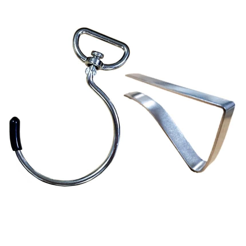 Amazon｜PALMIER S字フック 360度回転 シルバー デスククリップ付