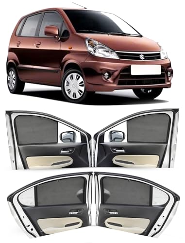 Image of Autofact Car Sunshades for Maruti Zen Estilo, UV Protection, Useful Car Accessories, Custom fit Sun Shades for Side Windows, Set of 4