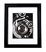 Gallery Solutions 11x14 Black Wall Picture Frame with Double White Mat For 8x10 Image