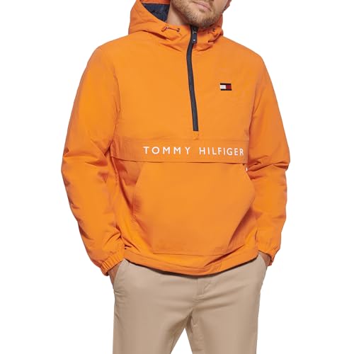 Image of Tommy Hilfiger Adaptive Men's Performance Fleece Lined Hooded Popover Jacket