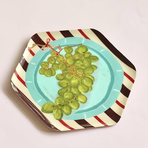 Image of The Wishing Chair Vintage Reserve Metal Wall Plate, Green Grapes