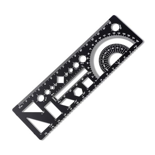 Multifunctional Geometric Rulers, Multifunctional Metal Protractor Metal Math Ruler Kit
