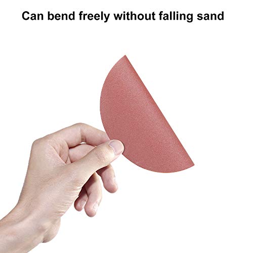 DBREAKS Schleifpapier 75mm Rund, 100pcs Schleifscheiben Klett, je 10 x Korn 40/80/100/180/240/320/400/800/1200/2000, Schleifpapier für Exzenterschleifer