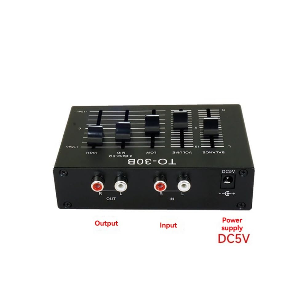 Preamplificatore Stereo Bilanciamento Audio DC5V To-30B, Controllo Volume Bande Alto Medio Basso