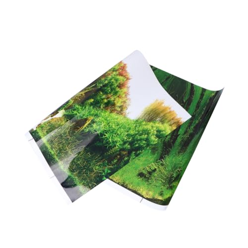 ノーブランド品 水槽の背景紙 ポスター ステッカー 水族館ライト 魚網の装飾 フィルター 魚の餌箱 真空 植物 水槽用掃除機 水槽の背景の装飾 海洋 水槽の背景装飾 水族館の背景の装飾 Green