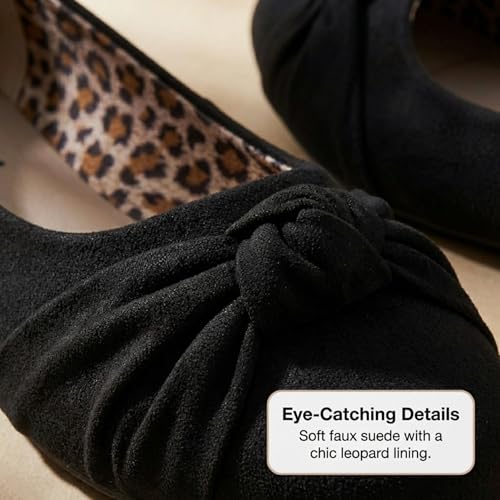 Image of Epic Step Ballet Flats for Women, Comfortable Slip on Faux Suede Round Toe, Ballerina Dressy Flat Shoes